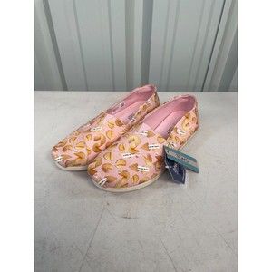 Toms Alpargata Fortune Cookies Print Canvas Shoes Womens Size 9 NEW NWT Blush